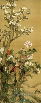 虎美の豊かな鳥と花の古い中国語 Oil Paintings